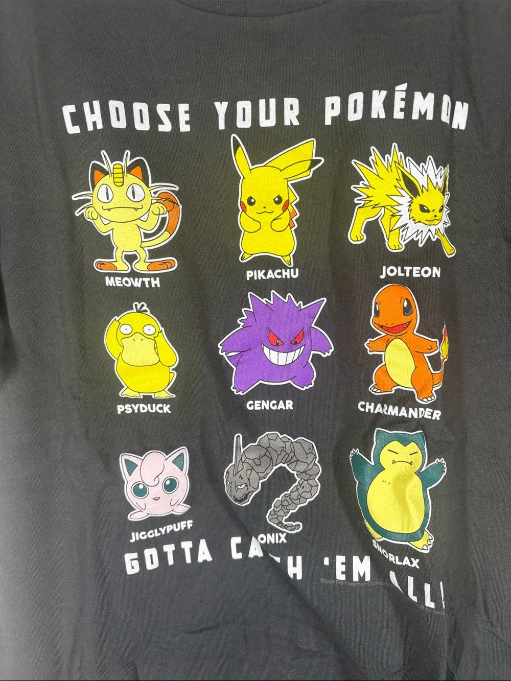 Old Navy Pokémon 'Choose Your Pokémon' Kids T-Shirt - Black size medium
